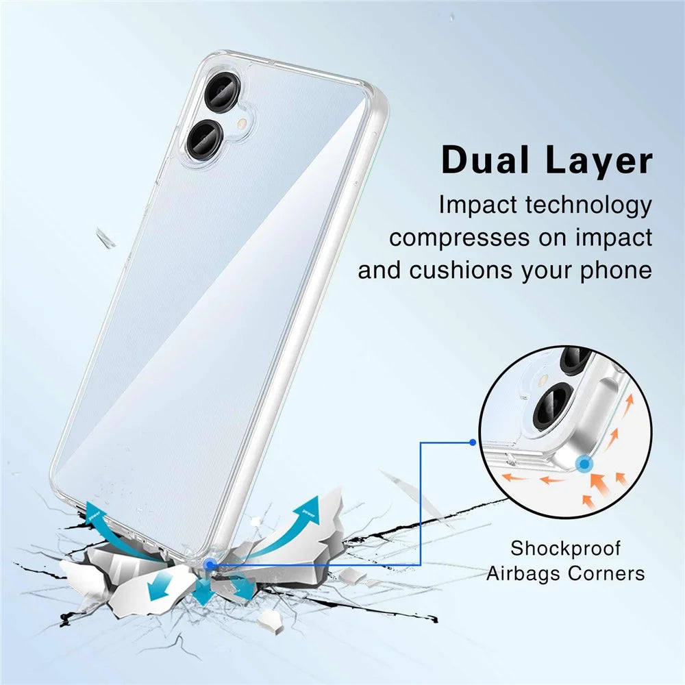 For Samsung Galaxy A06 4G Case PC + TPU Shockproof Clear Phone Cover - Transparent - 7
