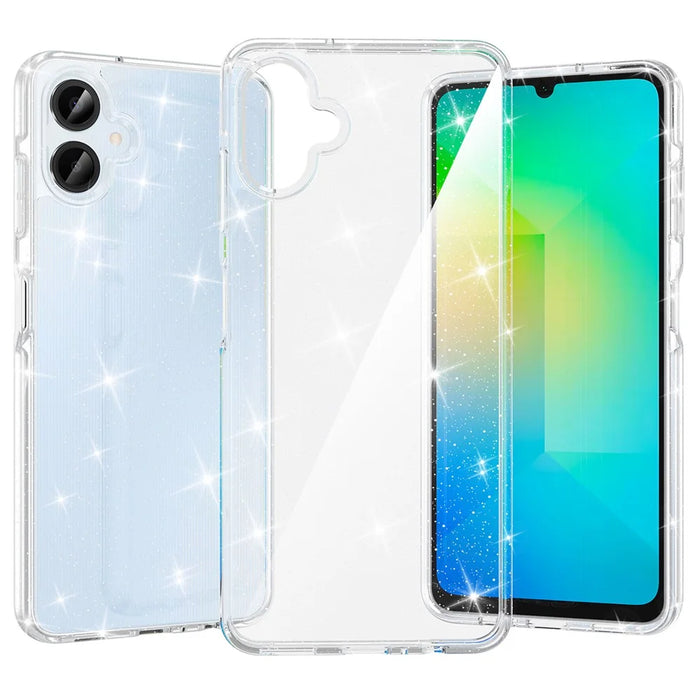 For Samsung Galaxy A06 4G Case PC + TPU Transparent Glitter Phone Cover - 2