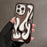 For iPhone 16 Pro Max Case Hollow Flame Design Electroplated TPU Phone Cover - Black - 1