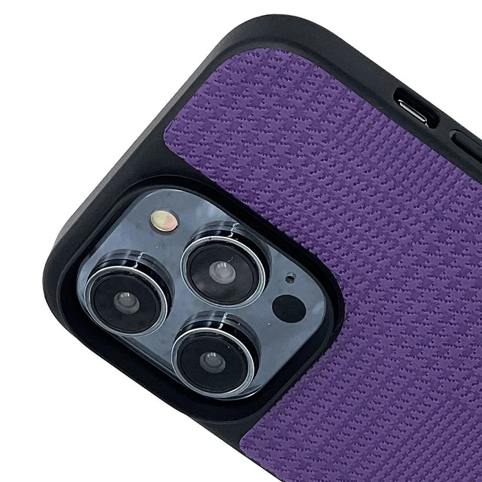 VILI TH Series Protective Case for iPhone 14 Pro Shockproof Phone Case Anti-Fall PU Leather Coated TPU Phone Cover - Purple - 3