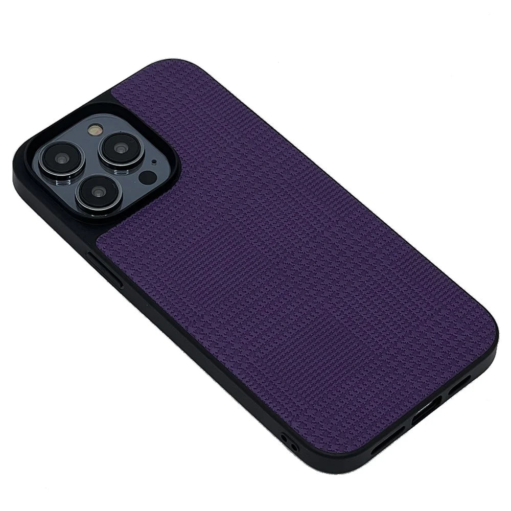 VILI TH Series Anti-Fall Phone Case for iPhone 14 Pro Max Shockproof Case PU Leather Coated Protective TPU Cover - Purple - 3