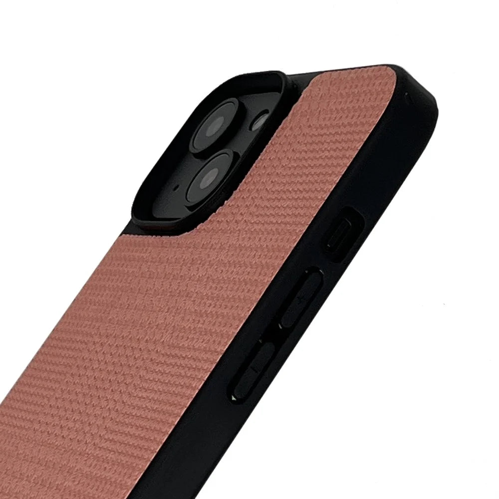 VILI TH Series Anti-Scratch Phone Case for iPhone 14 Plus Shockproof Case Protective PU Leather Coated TPU Phone Cover - Pink - 3