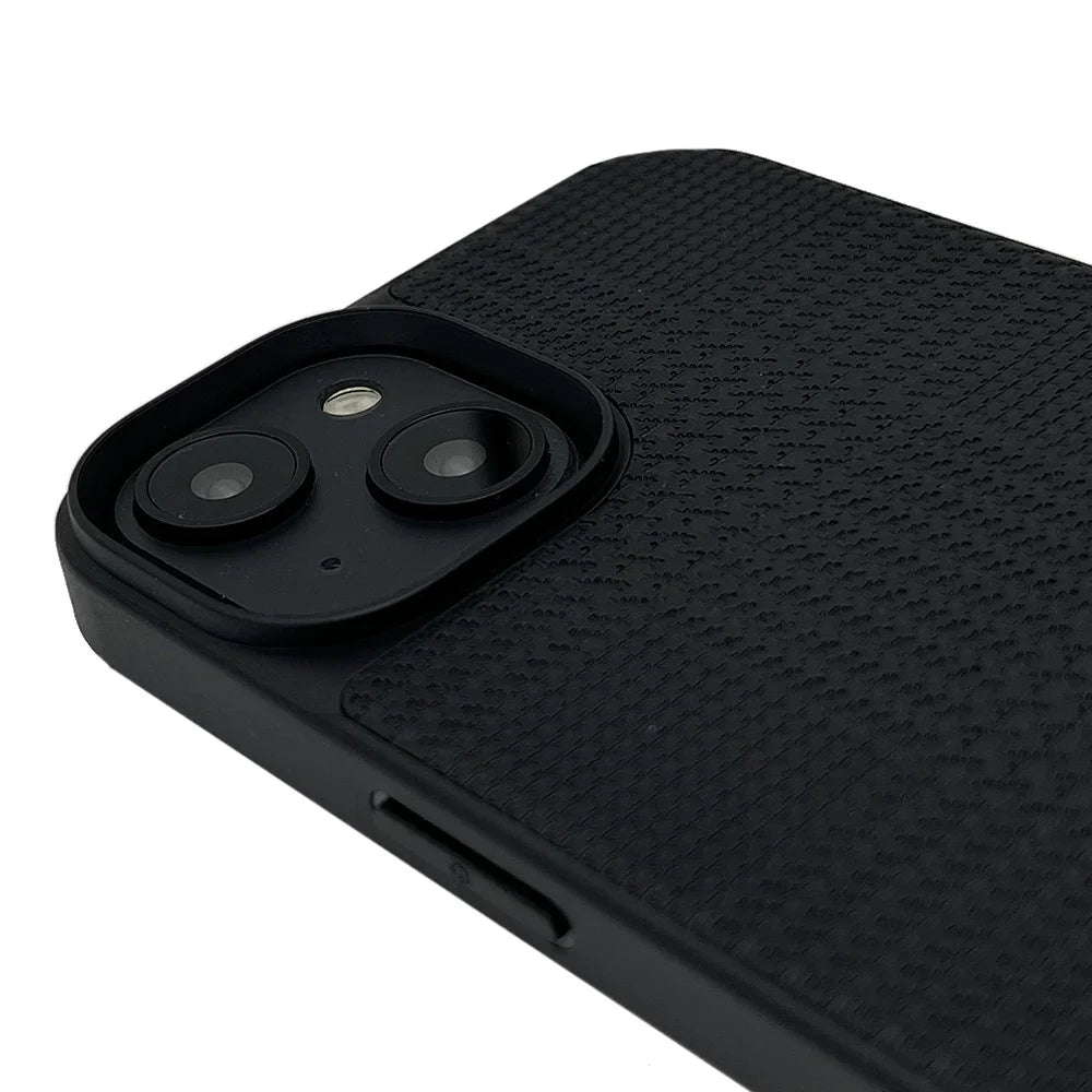 VILI TH Series Shockproof Case for iPhone 14 Anti-Drop Phone Case PU Leather Coated TPU Protective Phone Cover - Black - 3