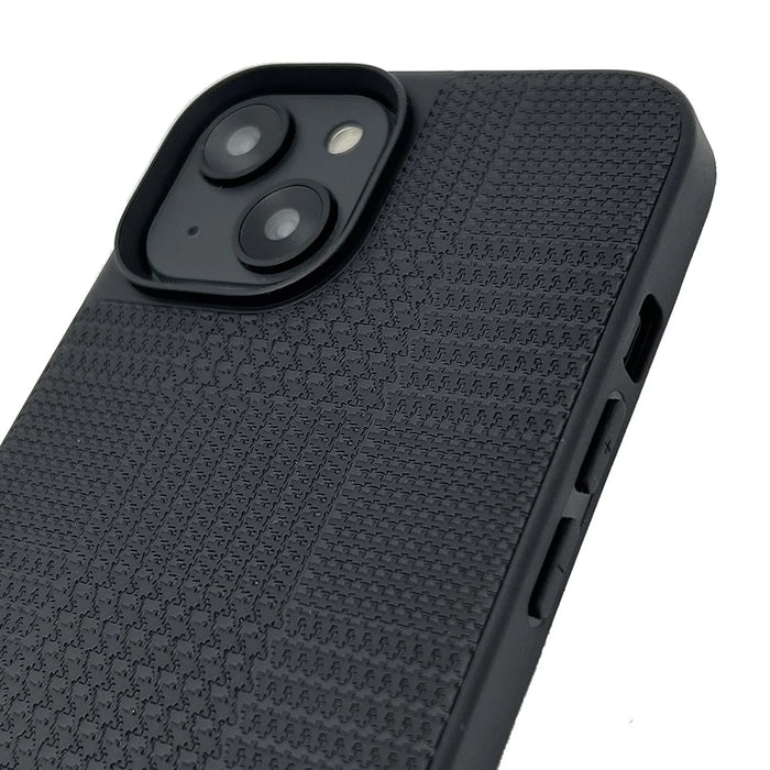 VILI TH Series Shockproof Case for iPhone 14 Anti-Drop Phone Case PU Leather Coated TPU Protective Phone Cover - Black - 4