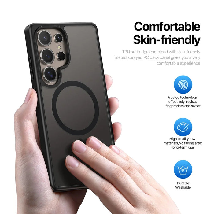DUX DUCIS For Samsung Galaxy S25 Ultra Case  Yind Series PC+TPU Phone Cover Magnetic Case - Black - 5
