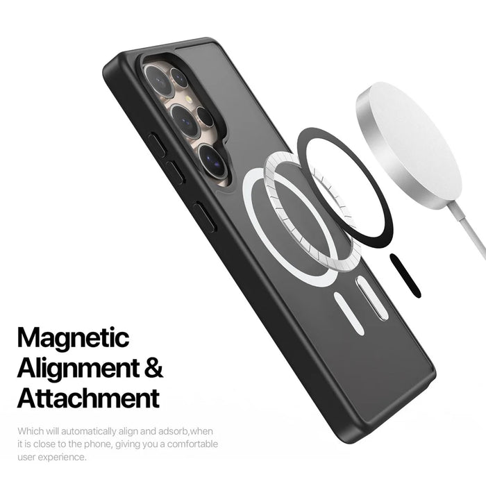 DUX DUCIS For Samsung Galaxy S25 Ultra Case  Yind Series PC+TPU Phone Cover Magnetic Case - Black - 6