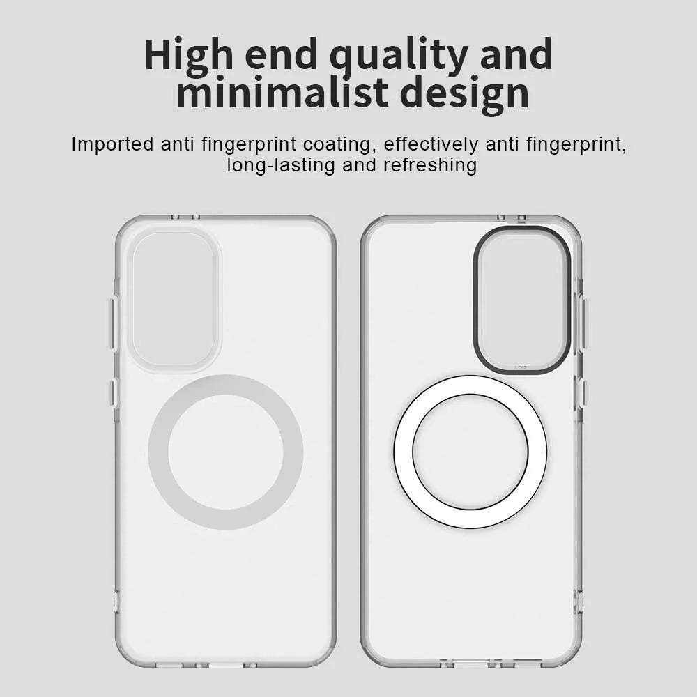 For Samsung Galaxy A36 5G / A56 5G Magnetic Case PC+TPU+PET Anti-Drop Phone Cover - White - 6
