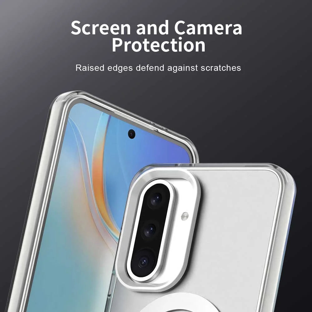 For Samsung Galaxy A36 5G / A56 5G Magnetic Case PC+TPU+PET Anti-Drop Phone Cover - White - 7