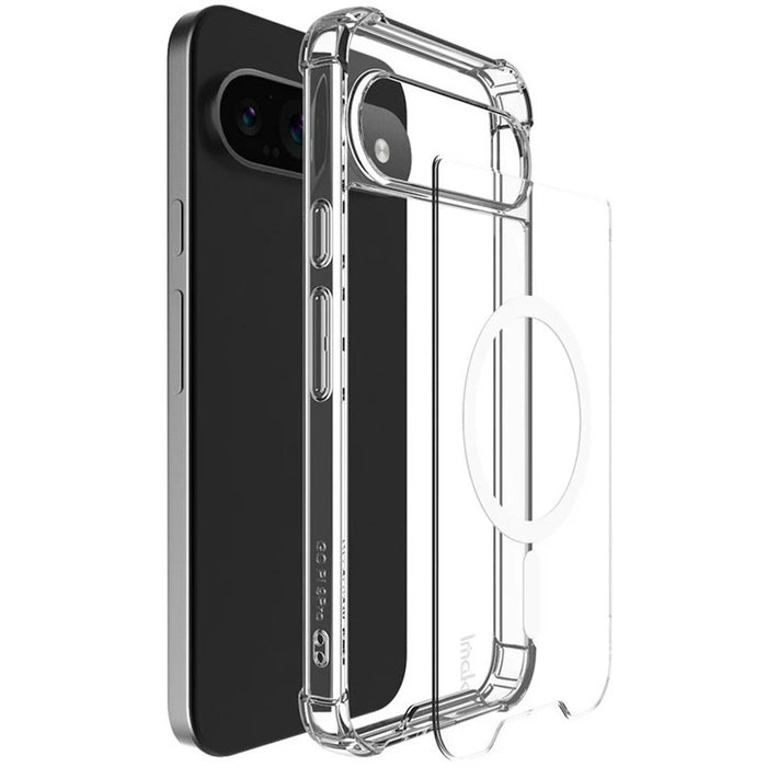 IMAK For Google Pixel 9 Pro / Pixel 9 Clear Magnetic Case Shockproof PC+TPU Phone Cover - 2
