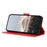 YX0090 For Samsung Galaxy S25+ Case Triangle Imprint Leather Phone Cover with Lanyard - Red - 3