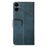IDEWEI For Samsung Galaxy A06 4G Case Leather Wallet Phone Cover Stand Calf Texture - Blue - 5