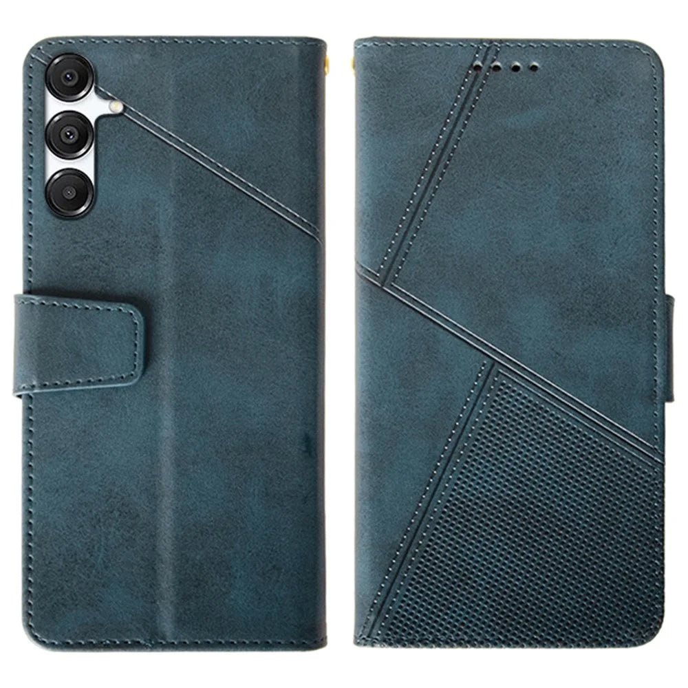 IDEWEI For Samsung Galaxy A16 5G  /  4G Case Leather Wallet Phone Cover Stand Calf Texture - Blue - 1