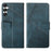 IDEWEI For Samsung Galaxy A16 5G  /  4G Case Leather Wallet Phone Cover Stand Calf Texture - Blue - 1