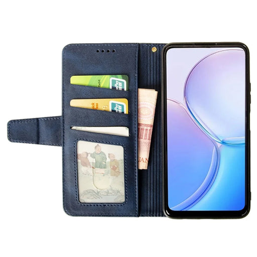 IDEWEI For Samsung Galaxy A16 5G  /  4G Case Leather Wallet Phone Cover Stand Calf Texture - Blue - 2