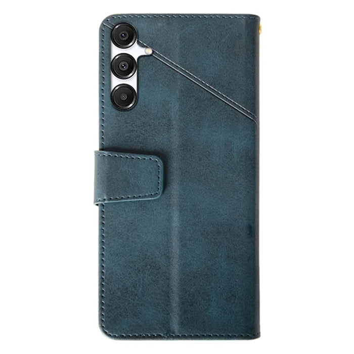 IDEWEI For Samsung Galaxy A16 5G  /  4G Case Leather Wallet Phone Cover Stand Calf Texture - Blue - 5