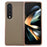 For Samsung Galaxy Z Fold4 5G Star Series Shockproof Phone Case PU Leather Coated Hard PC Nano Electroplating Shell Cover - Grey - 1