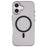 For iPhone 16 Plus Case Corrugated Texture Phone Cover PC Shell Compatible with MagSafe - Black Edge - 3