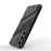For Samsung Galaxy S25 Case PC+TPU Shockproof Phone Cover with Kickstand - Black - 4