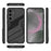 For Samsung Galaxy S25 Case PC+TPU Shockproof Phone Cover with Kickstand - Black - 5
