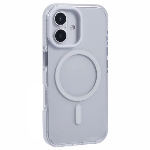 For iPhone 16 Clear Case Compatible with MagSafe TPU+PC Back Cover - White - 1