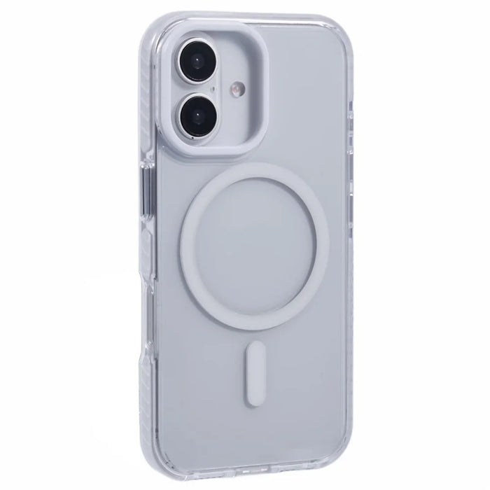 For iPhone 16 Clear Case Compatible with MagSafe TPU+PC Back Cover - White - 1