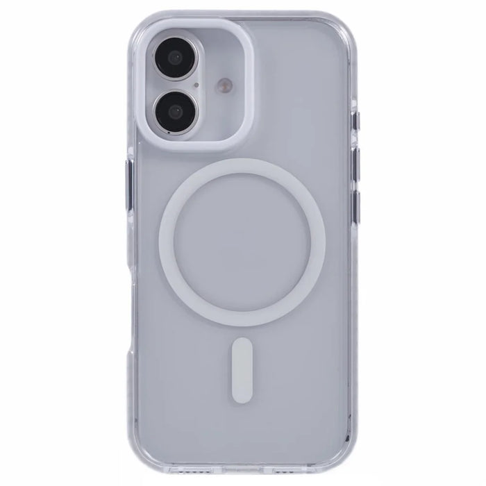 For iPhone 16 Clear Case Compatible with MagSafe TPU+PC Back Cover - White - 3