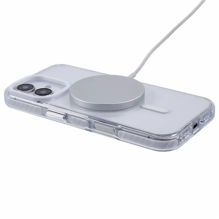 For iPhone 16 Clear Case Compatible with MagSafe TPU+PC Back Cover - White - 4