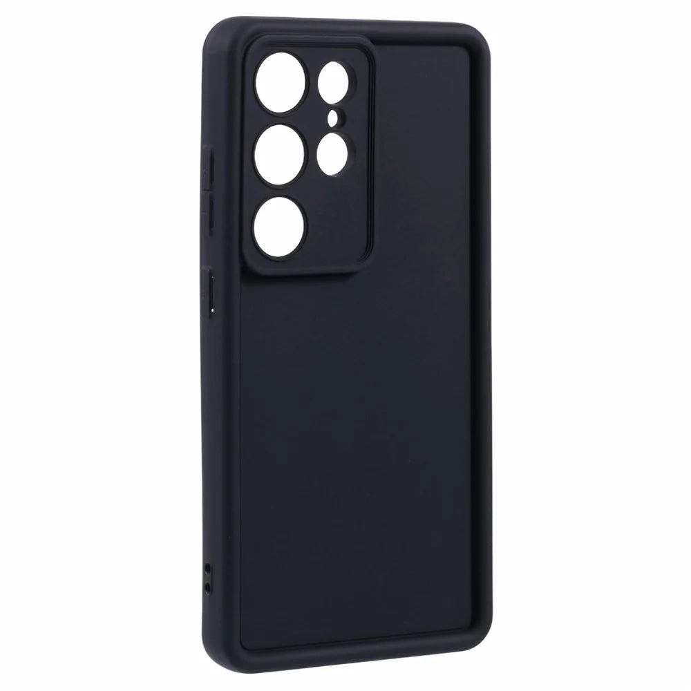 For Samsung Galaxy S25 Ultra Case Grooved Design TPU Anti-Slip Phone Cover - Black - 3
