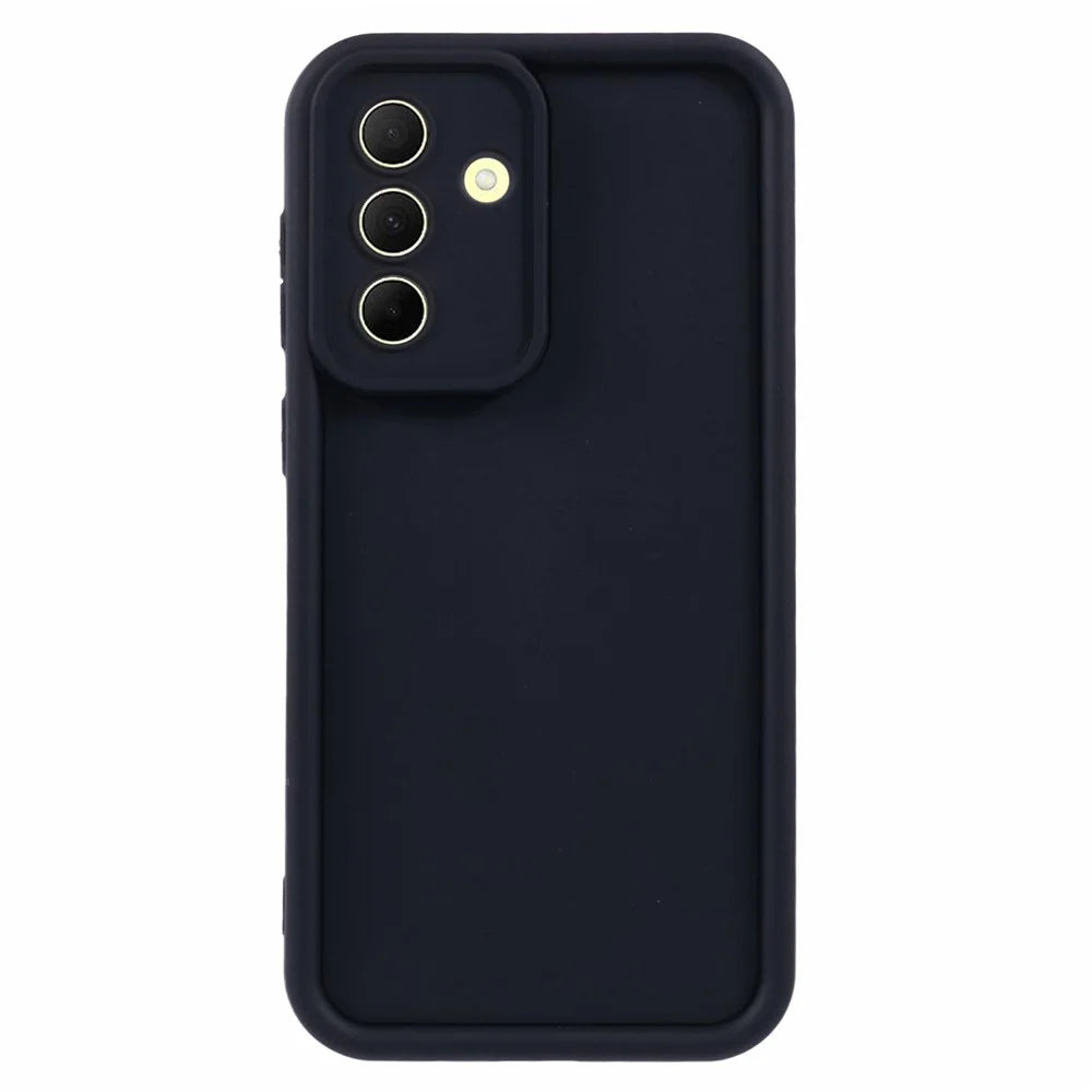 For Samsung Galaxy A36 5G Case Grooved Design TPU Anti-Slip Phone Cover - Black - 1