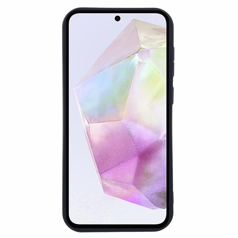 For Samsung Galaxy A36 5G Case Grooved Design TPU Anti-Slip Phone Cover - Black - 2
