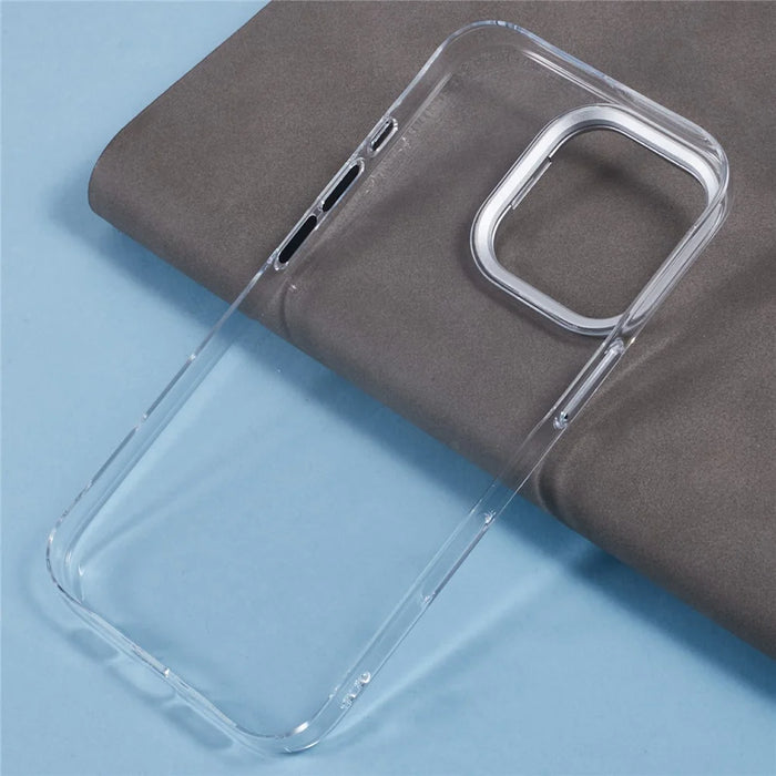 X-LEVEL For iPhone 16 Pro Clear Case with Lens Frame Kickstand PC Slim Phone Back Cover - 6