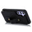 For Samsung Galaxy S25+ Case Kickstand Card Slots Leather Coated TPU Cover with Shoulder Strap - Black - 2
