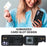 For Samsung Galaxy S25+ Case Kickstand Card Slots Leather Coated TPU Cover with Shoulder Strap - Black - 6