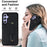 For Samsung Galaxy S25+ Case Kickstand Card Slots Leather Coated TPU Cover with Shoulder Strap - Black - 7