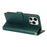 For iPhone 14 Pro Case with Hand Strap Flower Imprint Leather Wallet Phone Cover - Green - 3