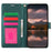 For Samsung Galaxy S25+ Case with Hand Strap Flower Imprint Leather Wallet Phone Cover - Green - 2