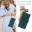 For Samsung Galaxy S24+ Case with Hand Strap Flower Imprint Leather Wallet Phone Cover - Green - 6