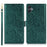 For Samsung Galaxy A05 4G Case with Hand Strap Flower Imprint Leather Wallet Phone Cover - Green - 1