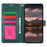 For Samsung Galaxy A05 4G Case with Hand Strap Flower Imprint Leather Wallet Phone Cover - Green - 2