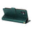 For Samsung Galaxy A05 4G Case with Hand Strap Flower Imprint Leather Wallet Phone Cover - Green - 3