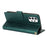 For Samsung Galaxy A13 4G / 5G Case with Hand Strap Flower Imprint Leather Wallet Phone Cover - Green - 3