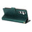 For Samsung Galaxy S23 FE Case with Hand Strap Flower Imprint Leather Wallet Phone Cover - Green - 3