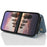 For iPhone 16 Case with Card Holder, Strap, Kickstand PU+TPU Phone Back Cover Support RFID Blocking - Blue - 3
