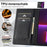 LC.IMEEKE Phone Case for iPhone 13 Pro Max 6.7 inch RFID Blocking Magnetic Closure Cell Phone Cover Flip Wallet Stand Protective Shell - Black - 7