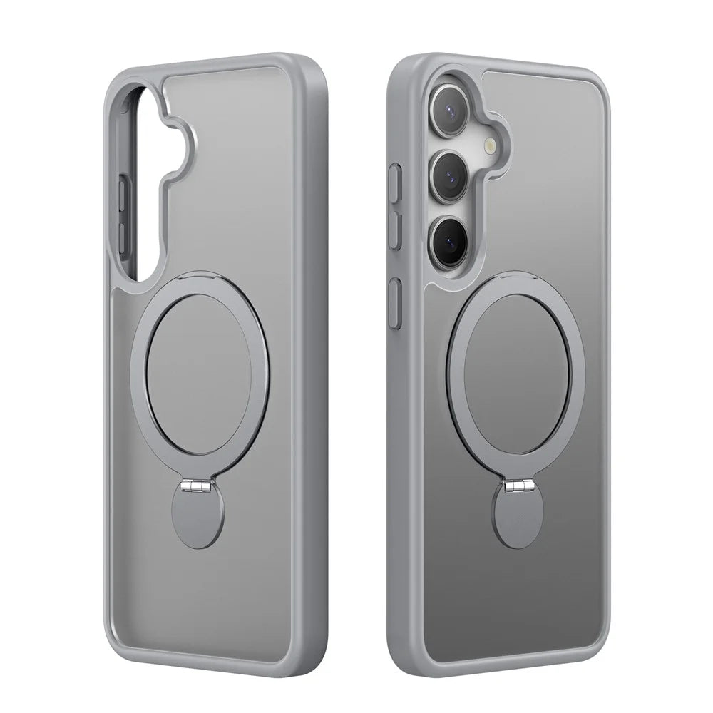 DUX DUCIS For Samsung Galaxy S25+ Case  Yind Series PC+TPU Phone Cover Magnetic Case with Kickstand - Grey - 2