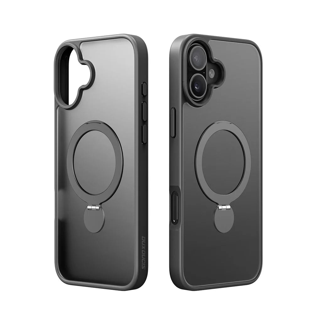 DUX DUCIS For iPhone 16 Case  Yind Series PC+TPU Phone Cover Compatible with MagSafe with Kickstand - Black - 2