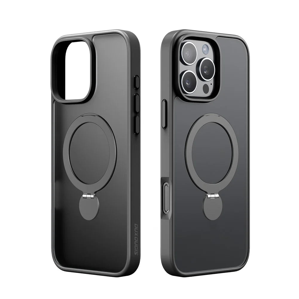 DUX DUCIS For iPhone 16 Pro Case  Yind Series PC+TPU Phone Cover Compatible with MagSafe with Kickstand - Black - 2