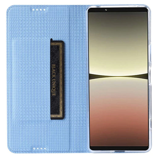 VILI DH Series for Sony Xperia 5 IV 5G PU Leather + TPU Phone Cover Card Holder Stand Full Protection Case - Blue - 2