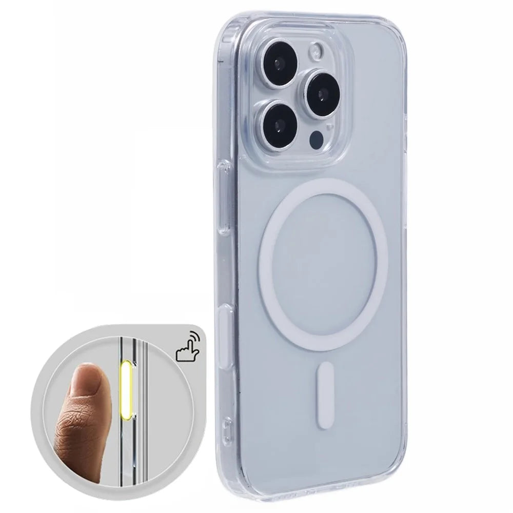 For iPhone 16 Pro Clear Case Compatible with MagSafe TPU+PC Back Cover - 1