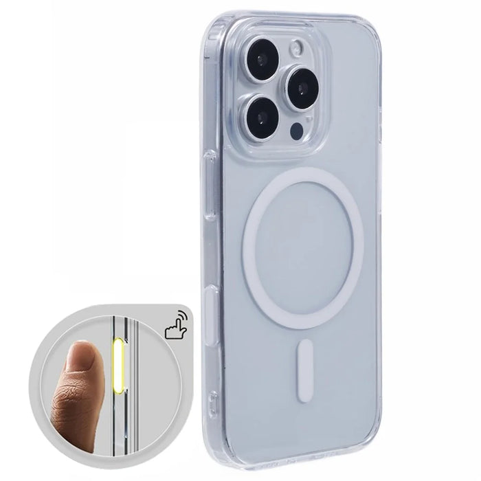 For iPhone 16 Pro Clear Case Compatible with MagSafe TPU+PC Back Cover - 1